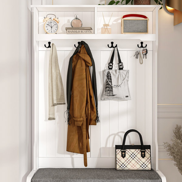 Red Barrel Studio® Modern Hall Tree with Bench and Shoe Storage